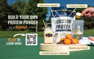 protein powder marketing card